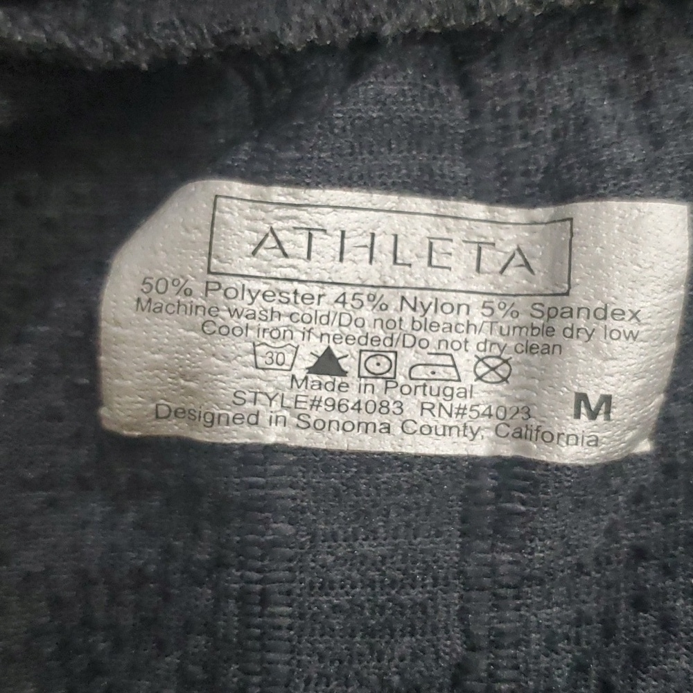 Athleta black ruched mock neck quarter zip long sleeve size Medium - Picture 8 of 8